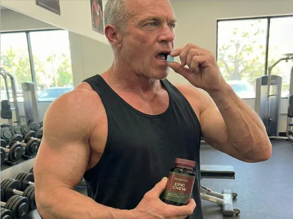 Man working out at the gym